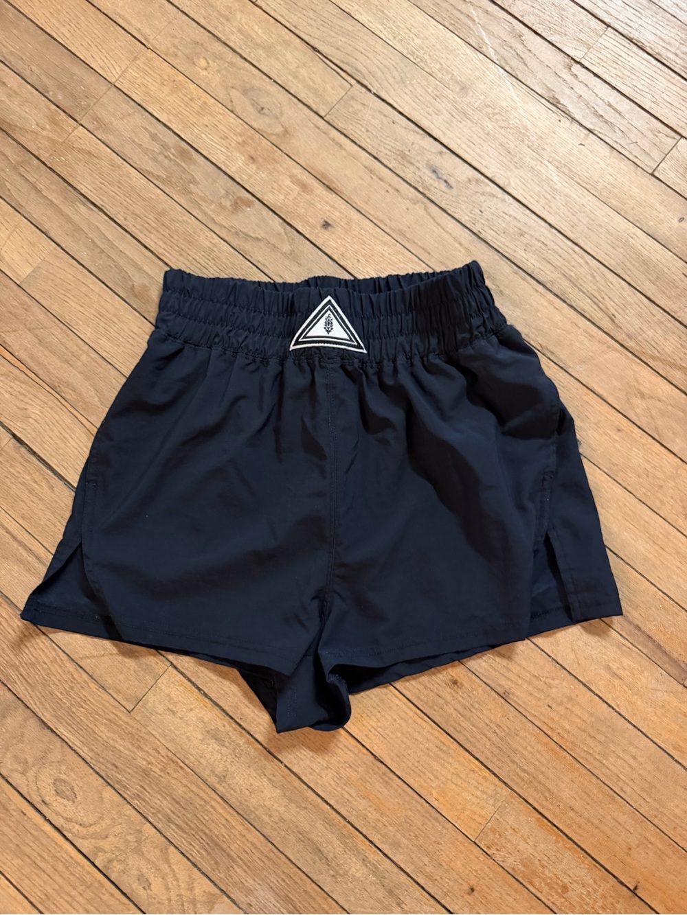 Women's black Athletic Shorts with Elastic Waist